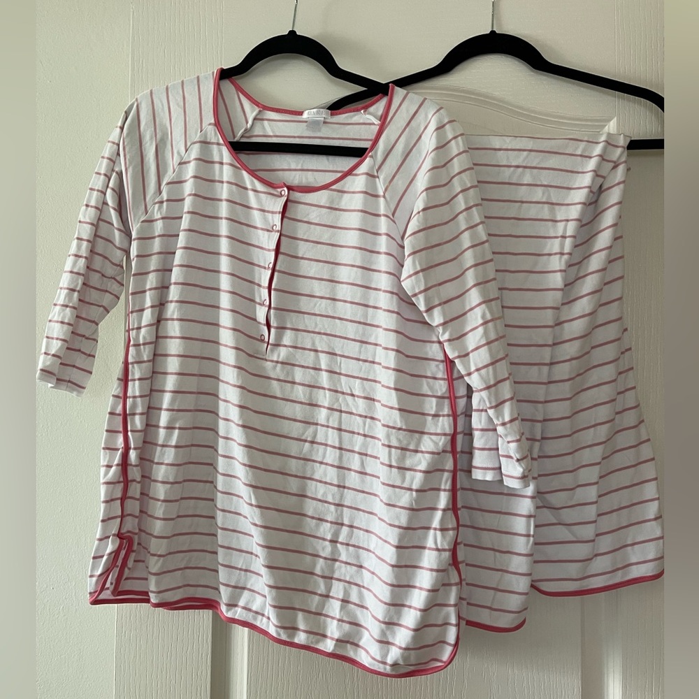 Lake Pajamas Long Sleeve Set in Pink Stripe